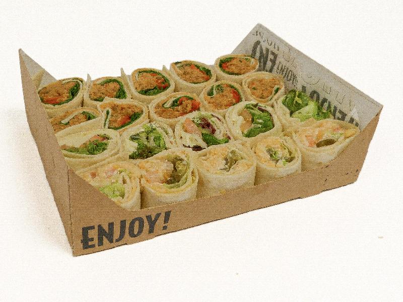 Classic Vegetarian Wrap Platter 20 Pieces Serves 5