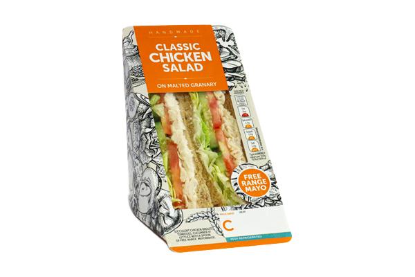 Classic Chicken Salad On Malted Packed Lunch Option 3