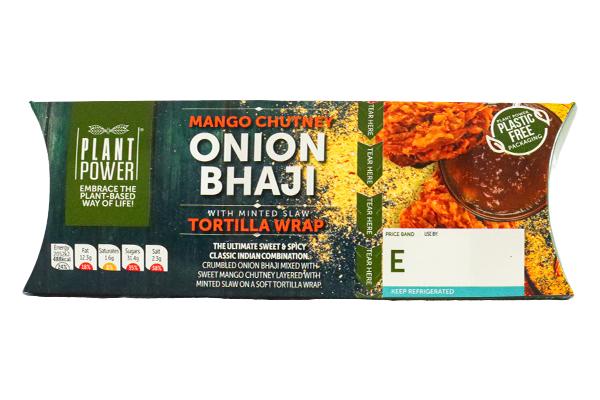 Vegan Onion Bhaji Wrap Packed Lunch Option 4 VG