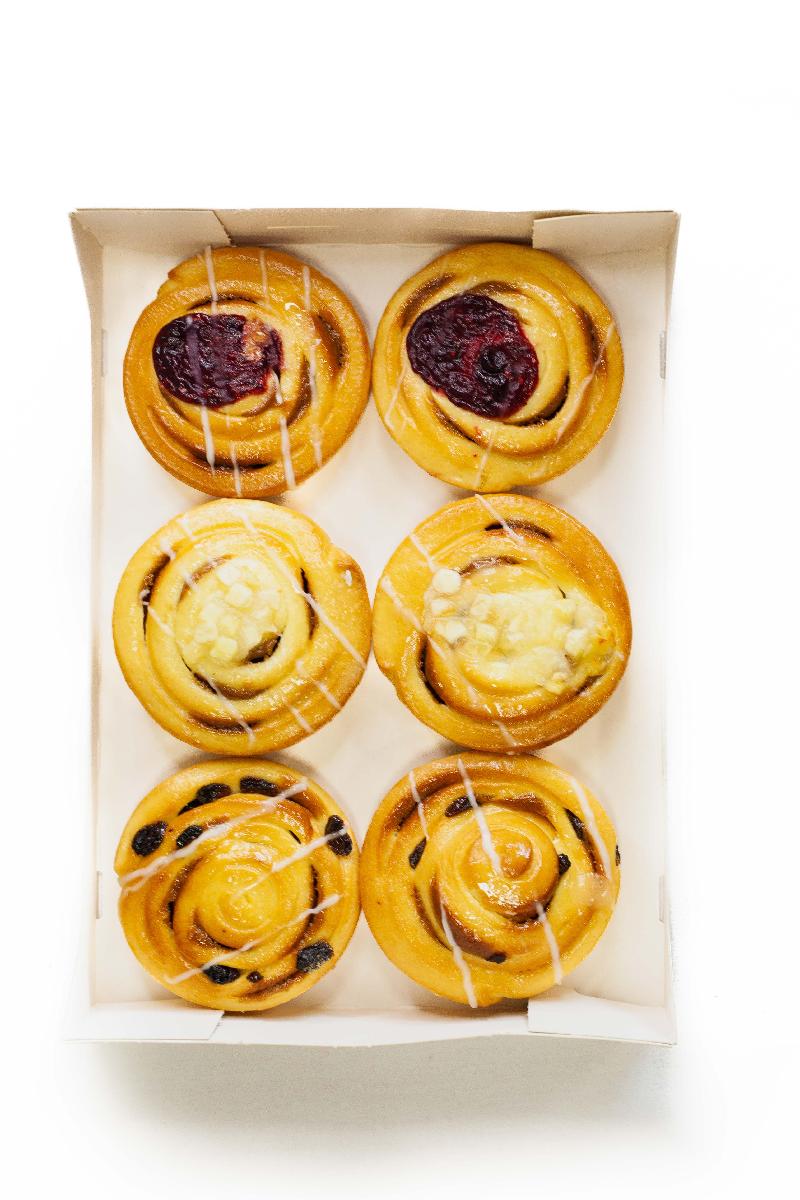 Selection Of Sweet Pastries x 5