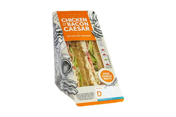Chicken & Bacon Caesar On Malted 