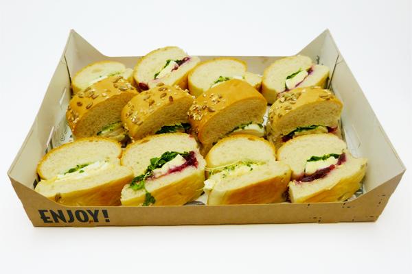 Christmas Menu Sandwich Vegetarian Platter 12 pieces serves 6