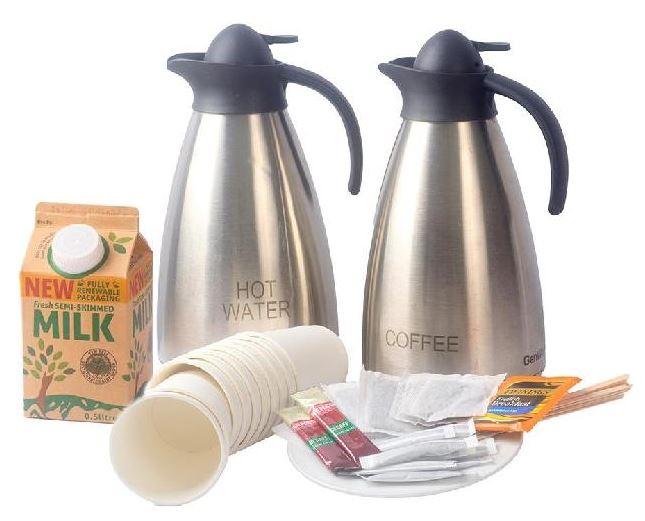Brewed Coffee & Tea Served In Disposables Serves Up To 10 (v) (gf)