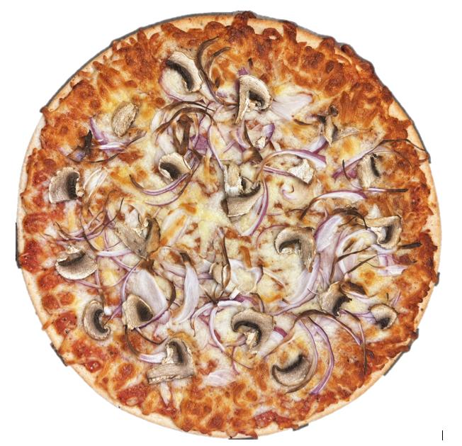 Pizza Tomato Sauce Cheese Sliced Red Onion & Mushrooms 8 Slices  (v) (gf)
