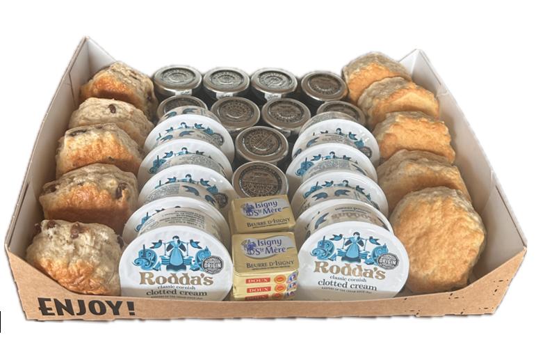 Scones With Jam  & Cream x 10 (v)